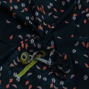 Dark Green Digital Printed Polytwill Fabric