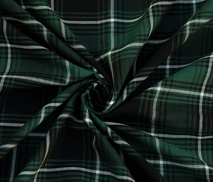 Gren tartan check fabric Green White Checkered Fabric