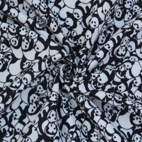 Panda Digital Printed Canvas Fabric
