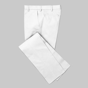 White Wrinkle Less Stretchable Pant Fabric